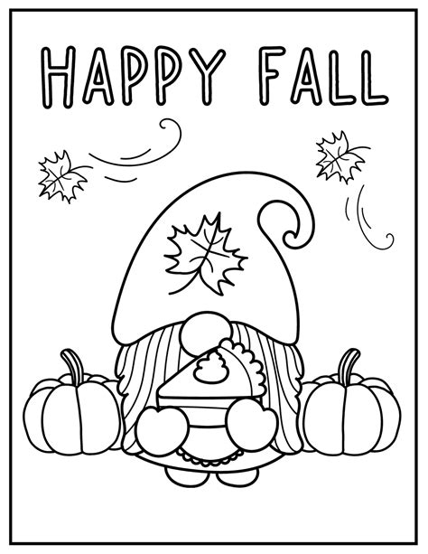 autumn coloring pages images