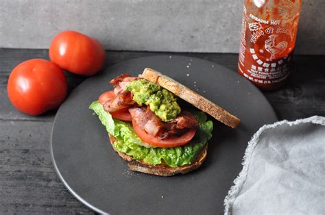blat bacon lettuce avocado  tomato sandwich