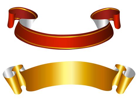 banner transparent background gold ribbon png  explore similar