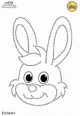 Easter Tracing Kids Bunny Coloring Pages Acessar Preschool sketch template