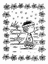 Peanuts Kleurplaten Paradijs Snoopy Linus sketch template