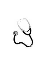 Px Stethoscope Colouring Coloring Line Book Clker sketch template