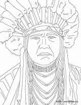 Powhatan Hellokids Colouring Jefe Adulte 3d Línea sketch template