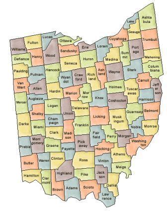 map  ohio  county map