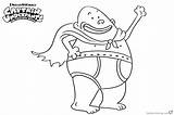 Coloring Underpants Captain Pages Line Printable Adults Kids sketch template