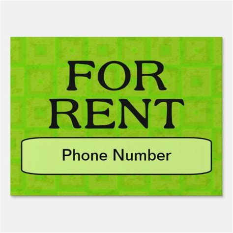 rent sign zazzle