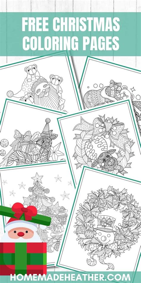 hard christmas coloring pages