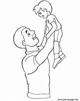 Son Coloring Pages Father Preschool Printable sketch template