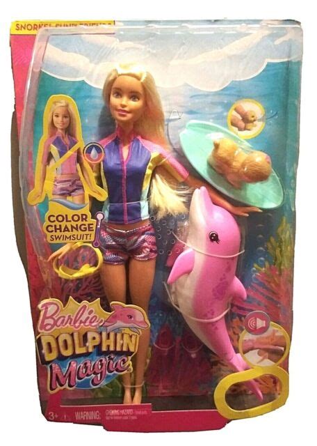 Mattel Barbie Dolphin Magic Snorkel Fun Friends Doll Fbd63 For Sale
