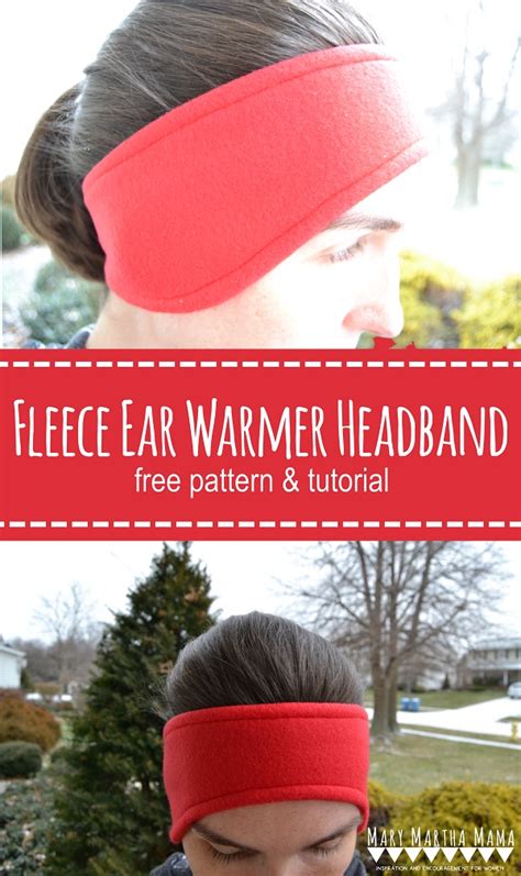 sewing pattern fleece ear warmer headband sewing