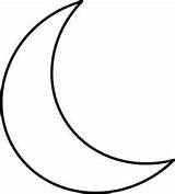 Crescent Moon Outline Tattoo sketch template