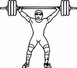 Clipart Weight Weightlifter Cliparts sketch template