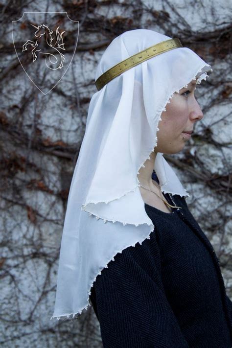 medieval  century silk veil medieval clothing medieval hats