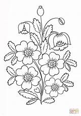 Petrykivka Printable Blumen Flores Colorare Supercoloring Sel Colouring Blogx Diys Malvorlagen sketch template