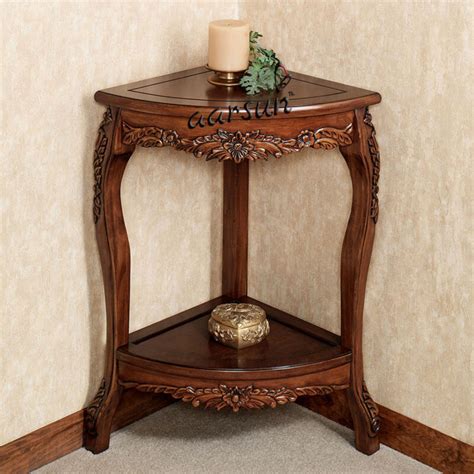 wooden corner table stand
