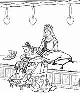 Coloring Pages Ages Middle Medieval Princess Chamber Her Times Color Getcolorings sketch template