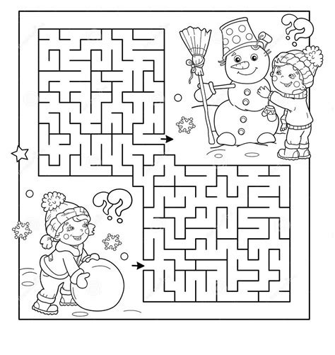 winter coloring pages puzzles book  kids