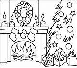 Fireplace Coloring Christmas Pages Color Printable Number Online Kids Numbers Sheets Tree Colour Printables Print Adult Coloritbynumbers Colouring Xmas Santa sketch template