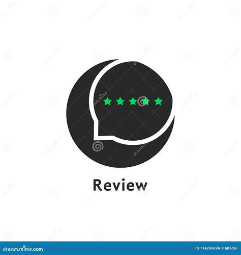 simple review logo isolated  white stock vector illustration  evaluation