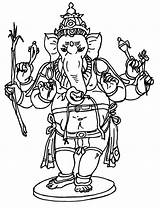 Ganesh Ganesha Coloring Pages Outline Drawing Kids Lord Bal Colouring Getcolorings Paintingvalley Color sketch template