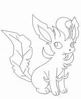 Leafeon Lineart Printable Eevee Colouring sketch template