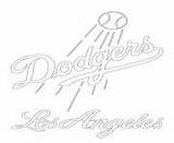 Coloring Dodgers Logo Pages Baseball Mlb Angeles Sport Printable Los Online Color Template Info sketch template