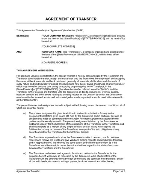 transfer  business ownership agreement template pics gif