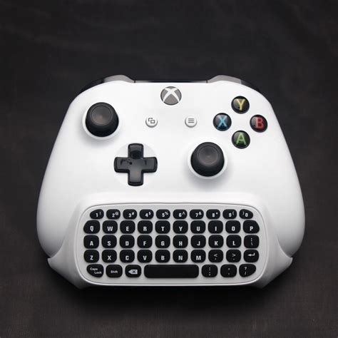 wireless mini keyboard chatpad message  xbox   slim controller white