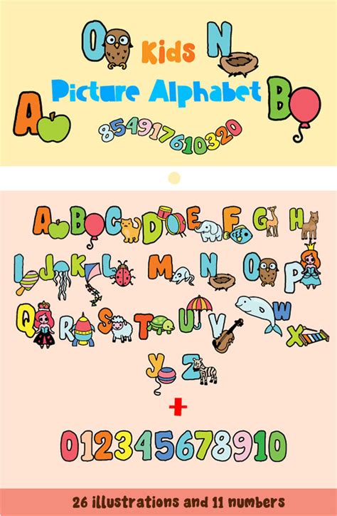 kids picture alphabet svg cut file  creative fabrica crafts