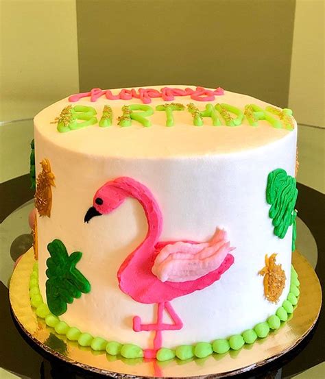 retro flamingo layer cake classy girl cupcakes