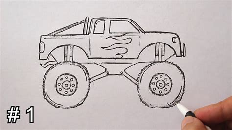 draw  monster truck easy part  youtube