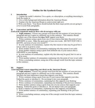 guide  write  essay outline  templates samples