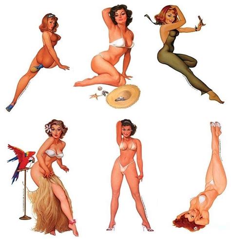 6 sexy vintage retro nostalgia fifties bikini pinup girls stickers vinyl decals ebay