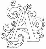 Embroidery Letters sketch template
