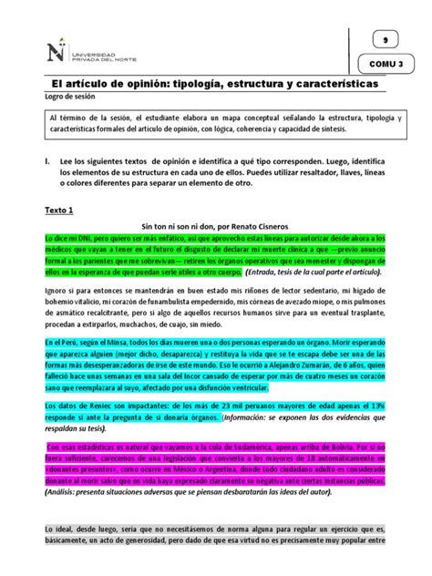 G9 El Articulo De Opinión Estructura Tipología Características