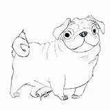 Pug Coloring Pages Baby Cute Printable Puppy Getcolorings Dog Color Print Getdrawings sketch template
