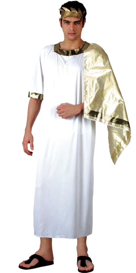 Ancient Greek Roman Toga Mens Fancy Dress Halloween Costume New