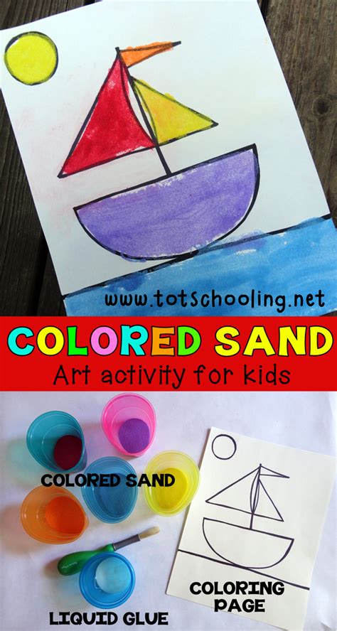 fun learning  kids colored sand art activity