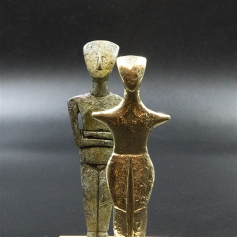 small statue   cycladic figurines ancient greek abstract minimalist cycladic art sculpture
