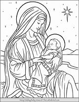 Jesus Bethlehem Thecatholickid Colouring Holy Rosary Praying Madonna Books Cnt sketch template