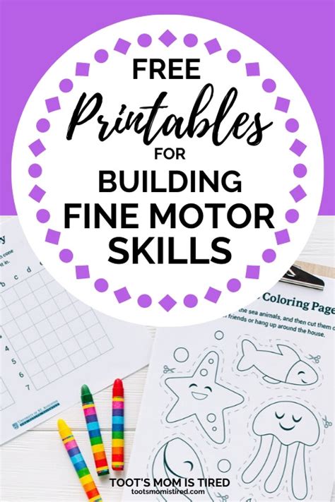 printable list  fine motor activities  preschool  webmotororg