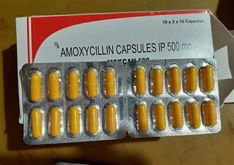 Amoxicillin Capsules Treatment Antibiotics Packaging Type Strip Rs