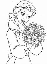 Coloring Pages Disney Belle Princesses Kids Princess Printable Color Sheets Colouring Disneyland Girls Colorear Para Little Beauty Book Beast sketch template