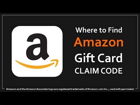 find amazon gift card claim code youtube