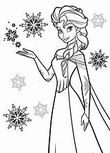 Coloring Pages Disney Elsa Princess Princesses Printable Queen Snow Everfreecoloring sketch template