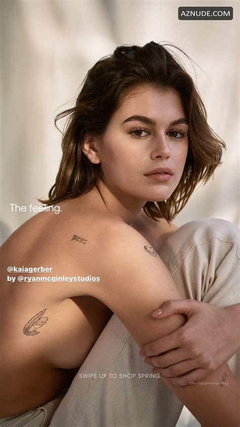 Kaia Gerber Sexy Shows Off Her Body Posing Topless For