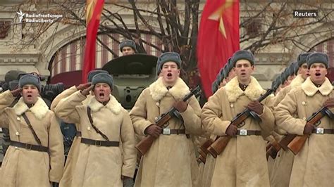Russians Stage 1941 Red Square Parade On Revolutions Anniversary