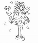 Sakura Cardcaptor Captor Pintar Kolorowanki Recortar Captors Pegar Websincloud Coloriages Histoires Cartas sketch template