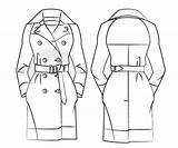 Coat Trench Sketch Flat Fashion Sketches Template Mid Length Paintingvalley September Drawings Amy Stone sketch template