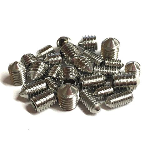 grub screws metric thread mixed  pack  stainless steel cone point   mmm   mm